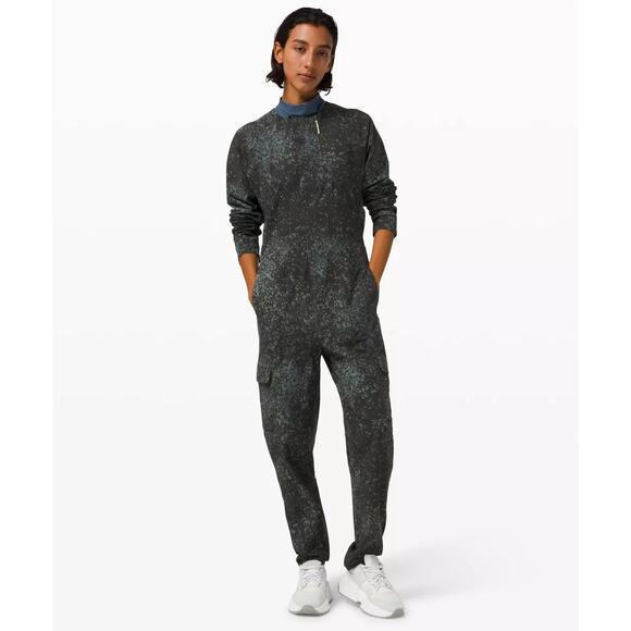 lululemon athletica Pants - Lululemon LAB Reykur Jumpsuit Long Sleeve Cargo Pockets Paint Splatter Size XS